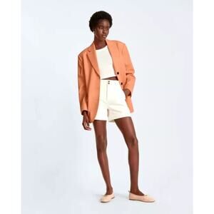 Everlane The 80's Oversized Blazer Orange Coastal Preppy Corpcore Casual NWT